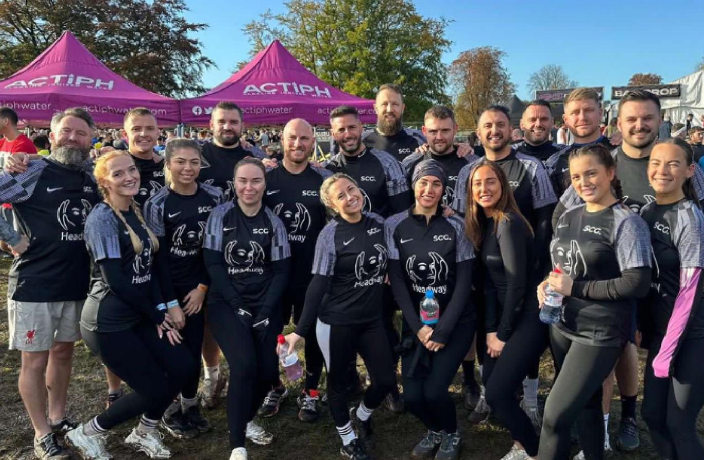 Team photo at an outdoor event